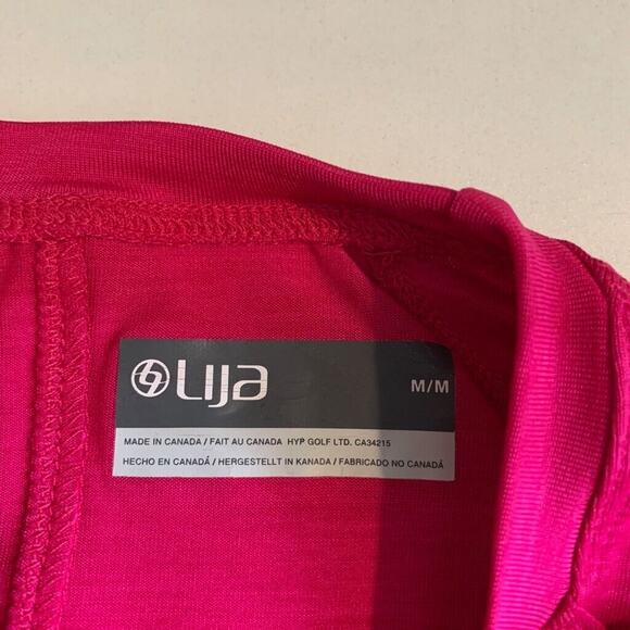 Lija Shirt Womens M Medium Valentine Short Sleeve Stretch Wicking Split Seam Tee - Picture 7 of 10